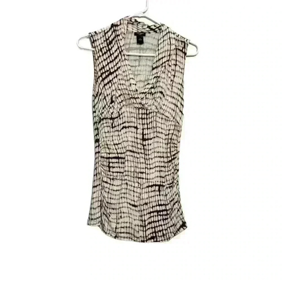 Ann Taylor sleeveless brown and white top.‎ Size medium - Picture 1 of 3